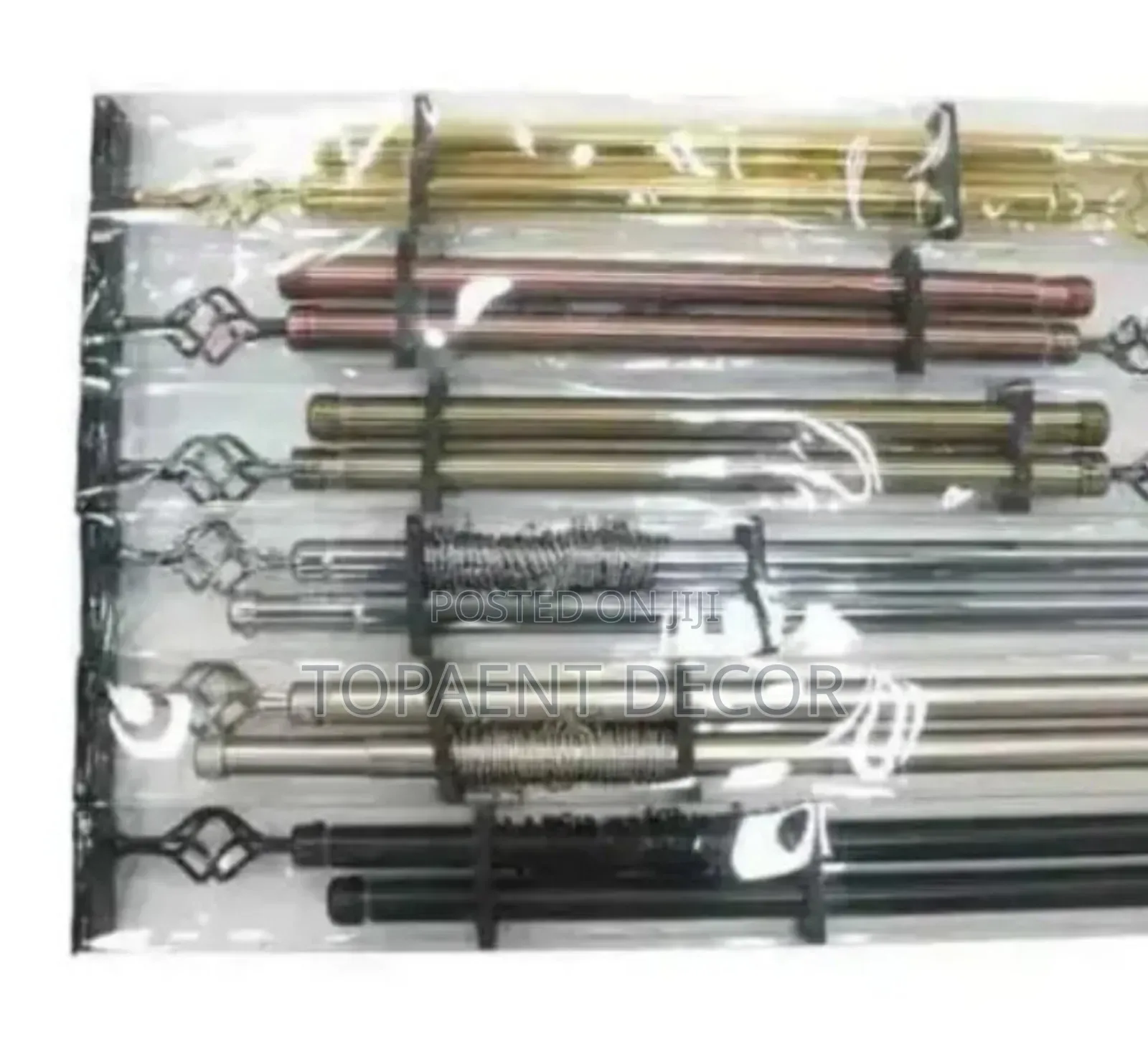 Shinny One Metre and 2m Adjustable Double Window Curtain Rod