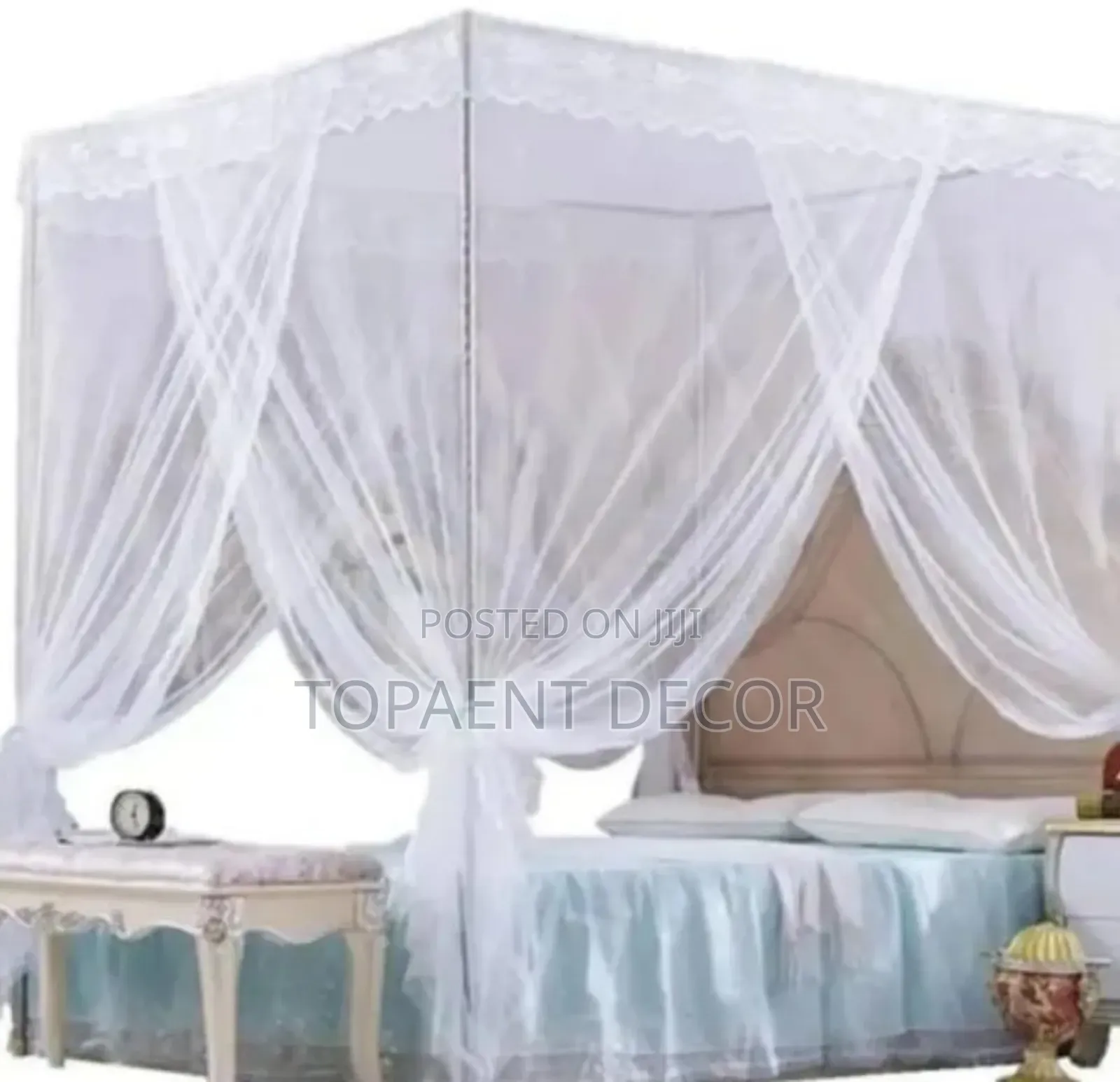 White 4 Stand Cosy Bed Mosquito Net