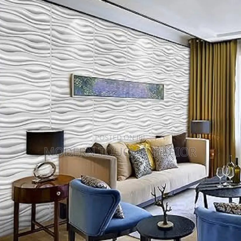 Wave Pattern PVC 3D Wallpanels