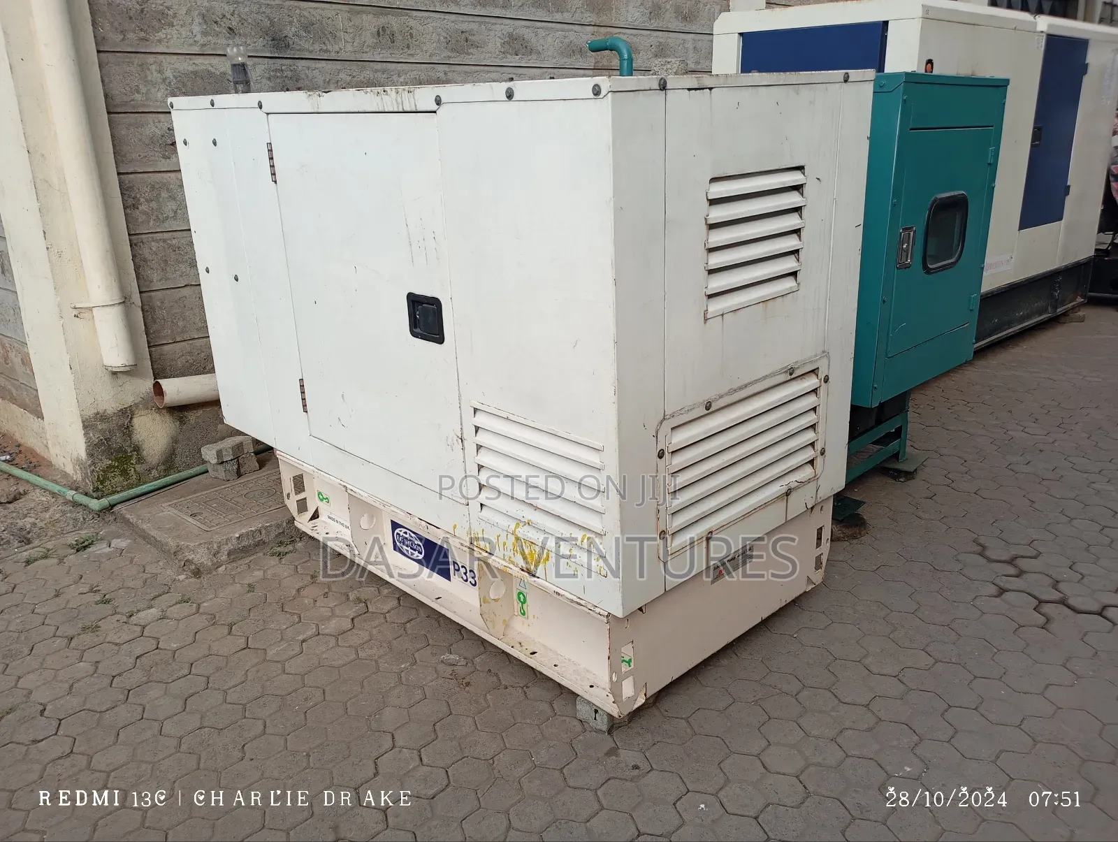 Generator 40kva Ex Uk Perkins Brand
