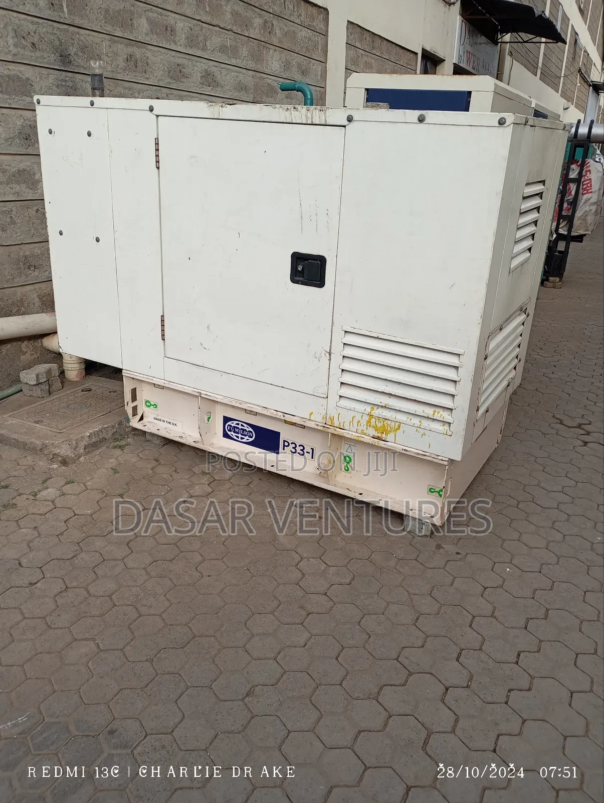Generator 40kva Ex Uk Perkins Brand