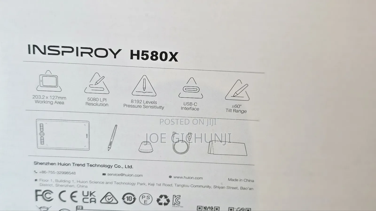 HUION Inspiroy H580X - Graphics Drawing Tablet