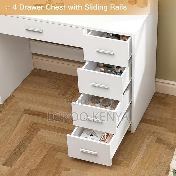 Dressers: White Vanity Bedroom Dressing Table - thumbnail 3