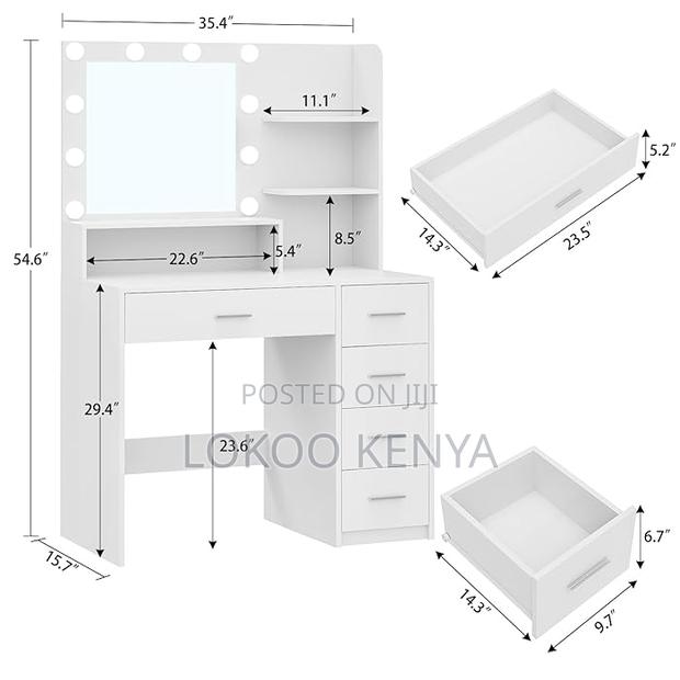 Dressers: White Vanity Bedroom Dressing Table - thumbnail 6