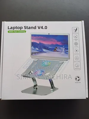 Adjustable Laptop Stand With Fan Cooling