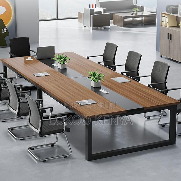 Boardroom Table: 2400mm Mahogany Boardroom Table - thumbnail 2