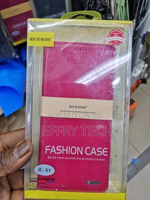 Universal Richboss Leather Case for Nokia 3.1 - Pink - thumbnail 2