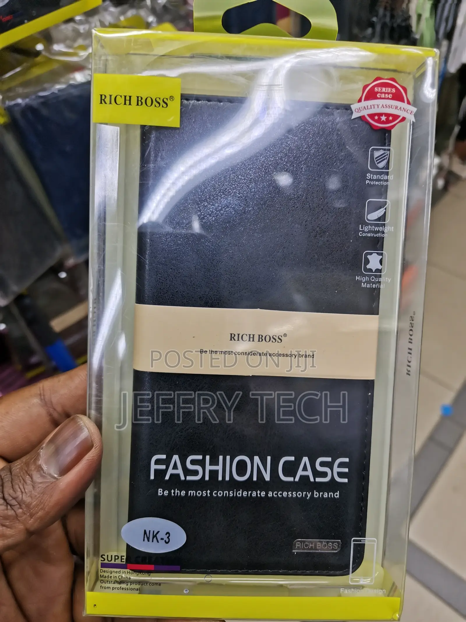 Universal Rich Boss Flip Cover for Nokia 3 -Black