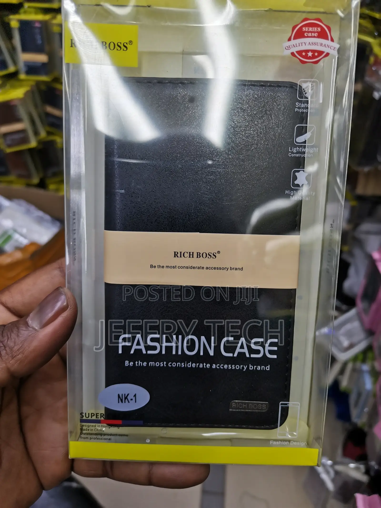Universal Flip Case Rich Boss for Nokia 1 -Black