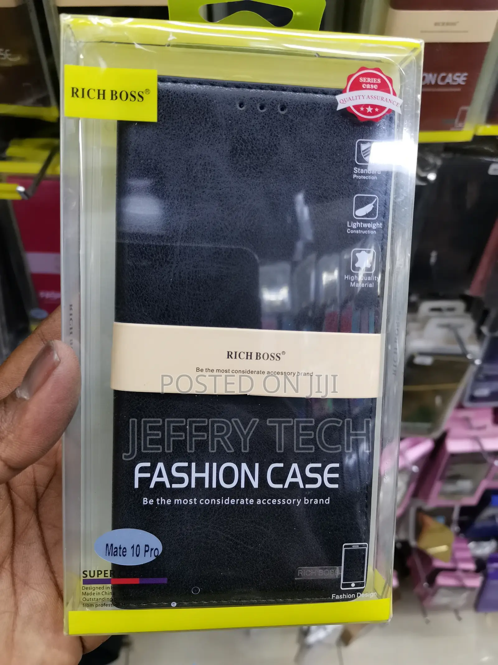 Universal Richboss Flip Cover for Huawei Mate 10 Pro - Black