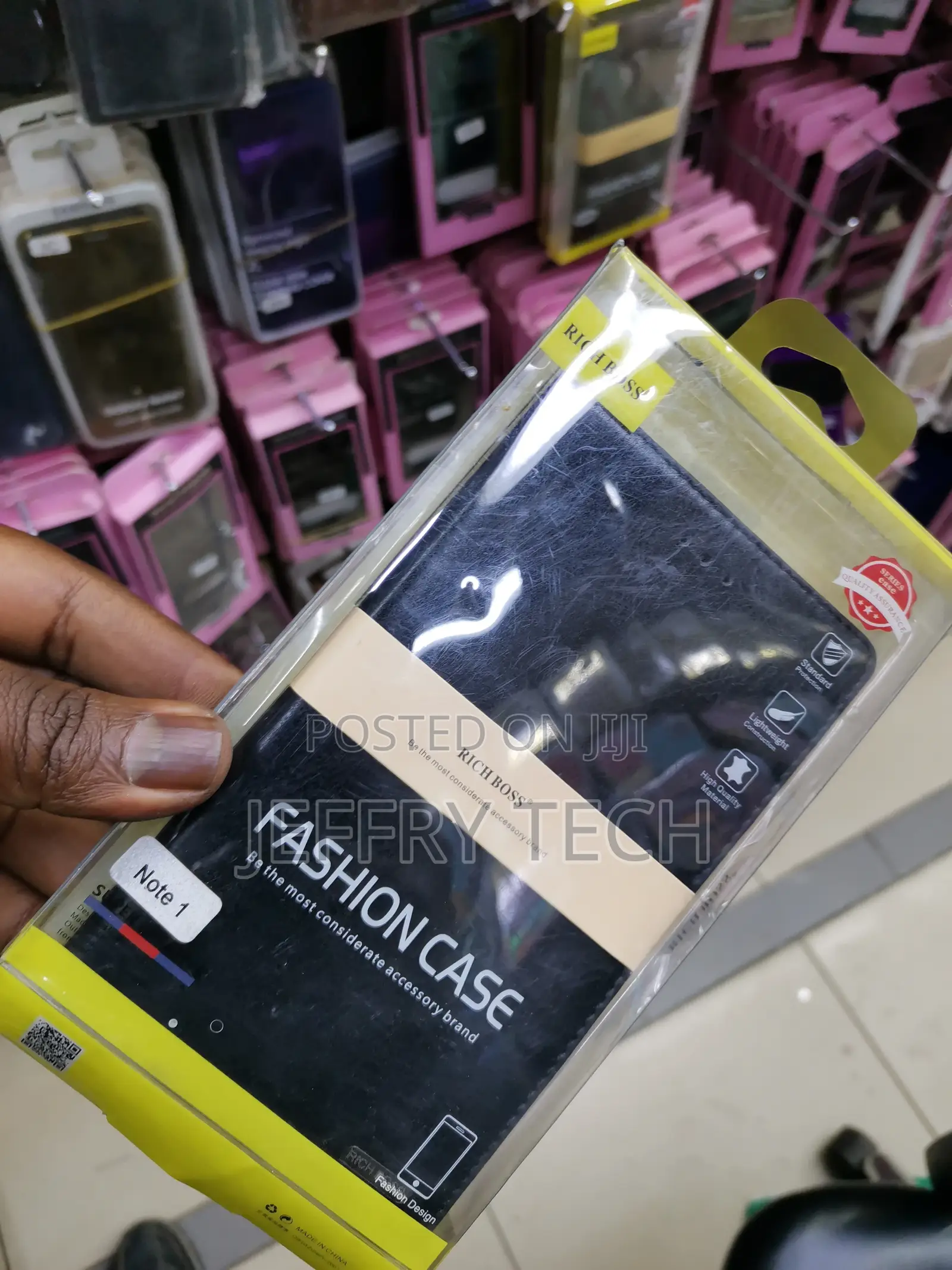 Universal Richboss Flip Case for Samsung Note 1 -Black