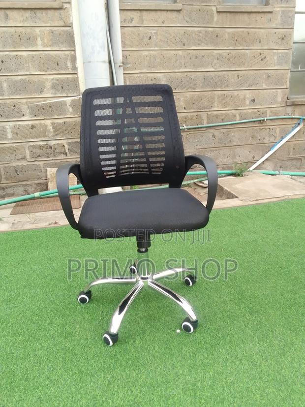 Ergonomic Adjustable Swivel Mid Back Office Chair - thumbnail 3