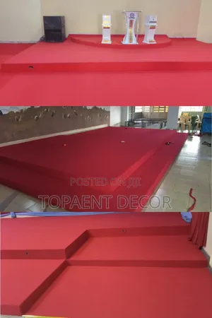 Red Wall to Wall Floor Insulation Carpets