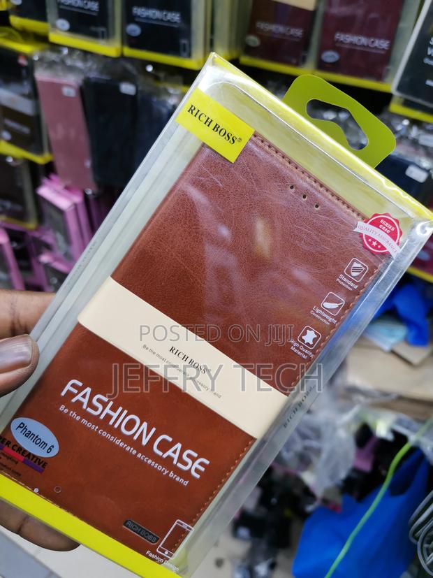 Universal Richboss Flip Case for Tecno Phantom 6-Brown - thumbnail 2