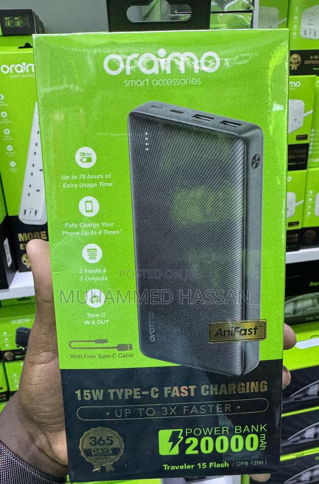 Oraimo 20000mah Traveler 15 Flash Powerbank