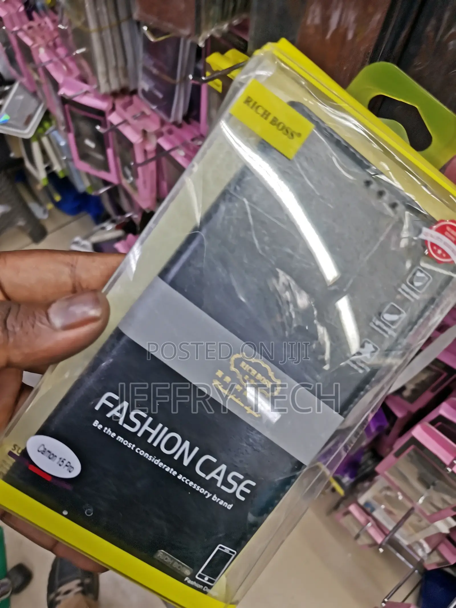 Universal Richboss Flip Case for Tecno Camon 15 Pro -Black