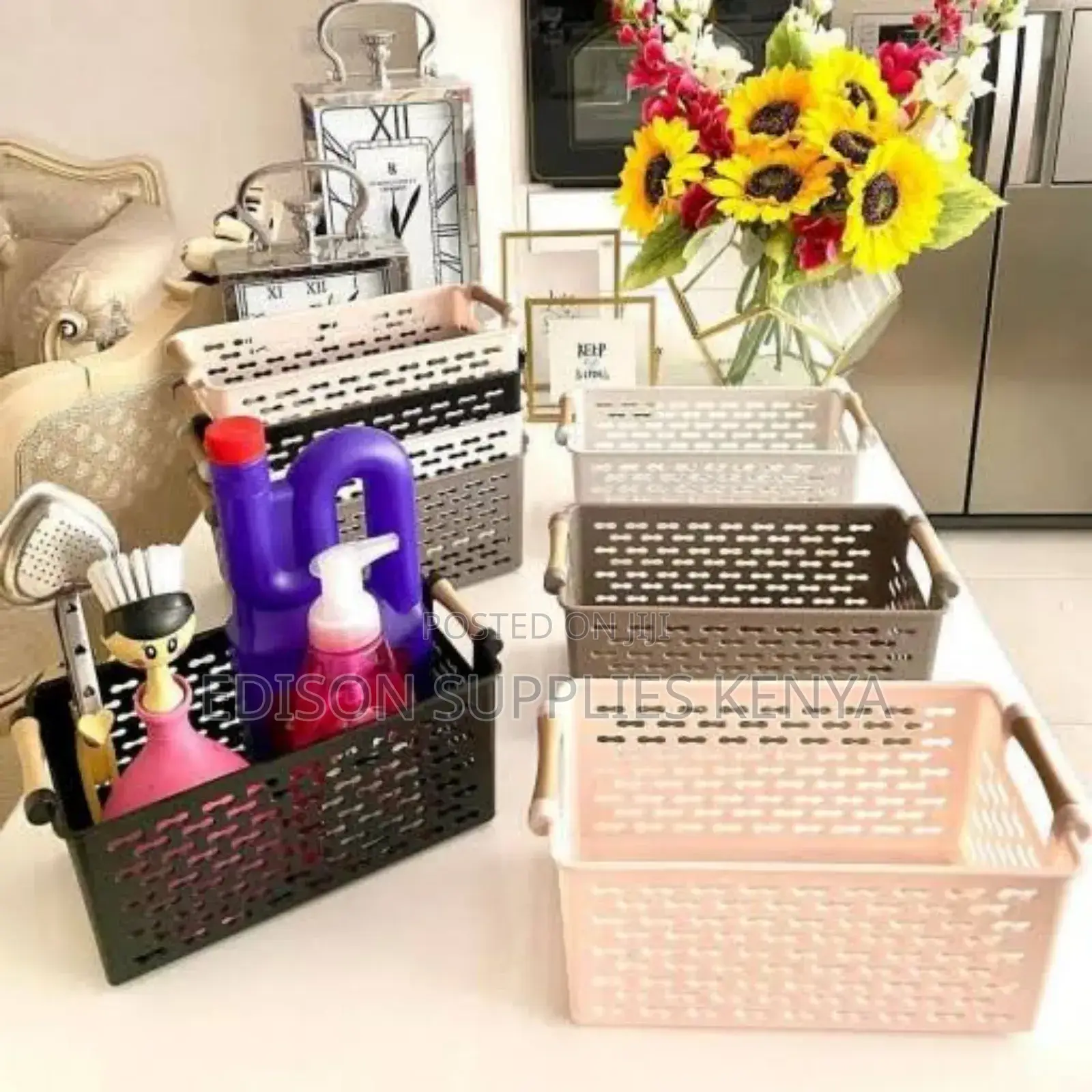 Storage Basket Multipurpose Storage Plastic Container