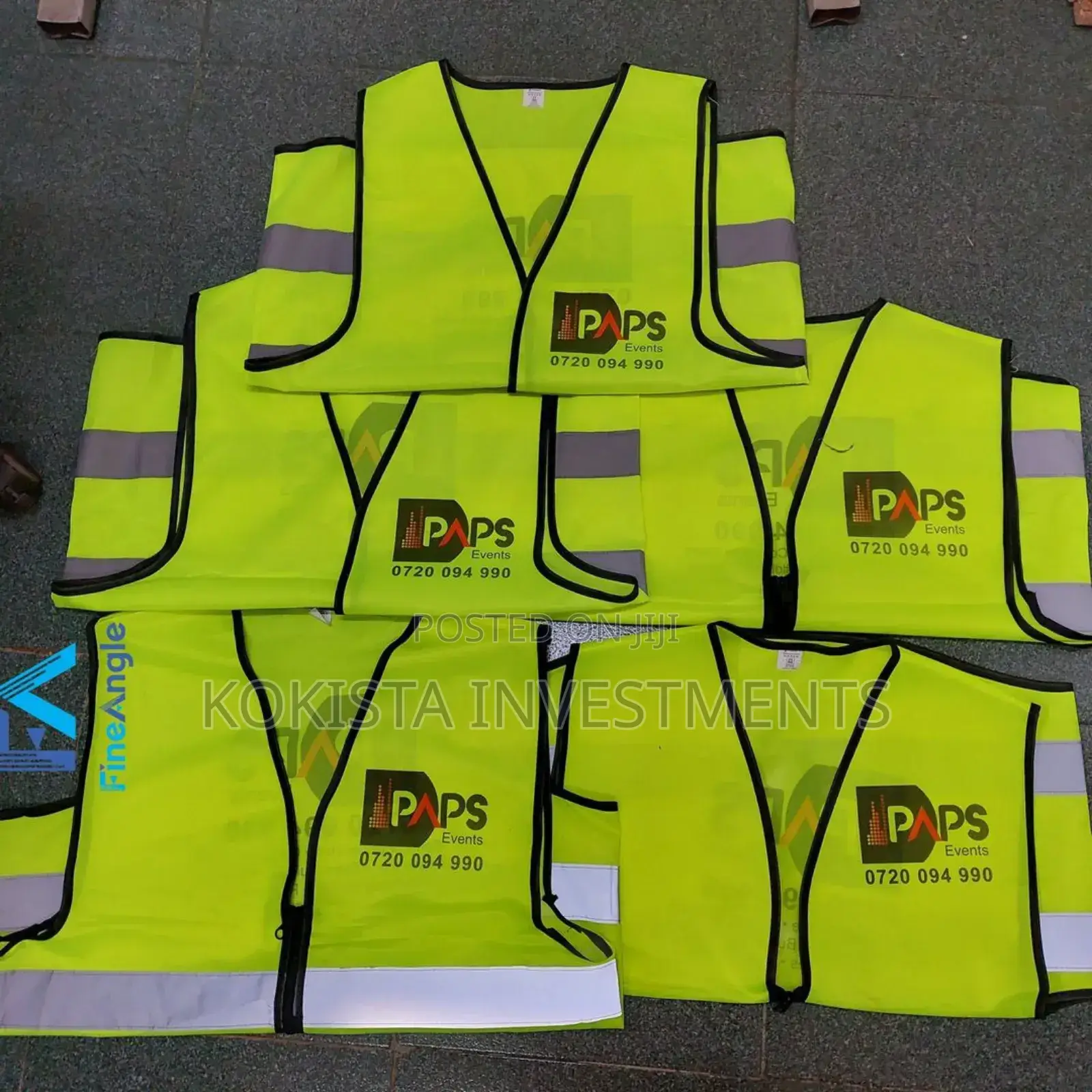 Lime Green Zipped Reflectors