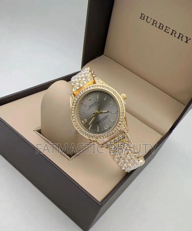 Iced Rolex Watch for Her - main view