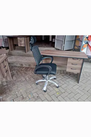 Home Office Desk and Headrest Chair