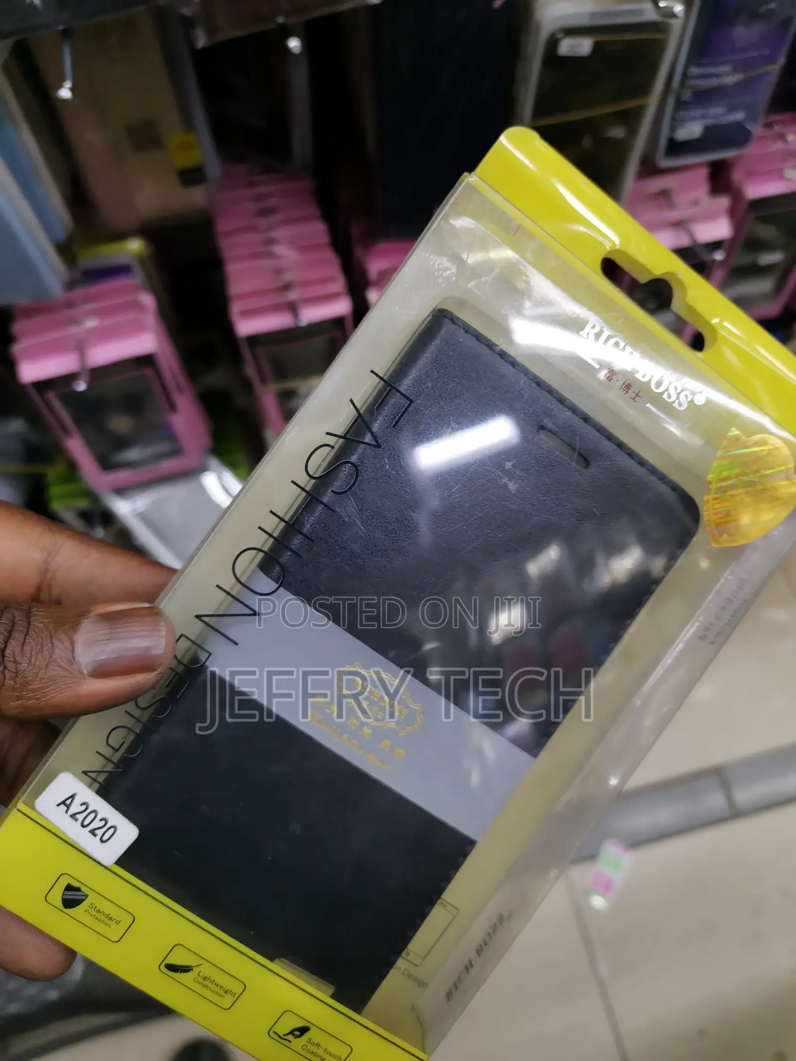 Universal Rich Boss Flip Cover for Samsung a 2020-Black