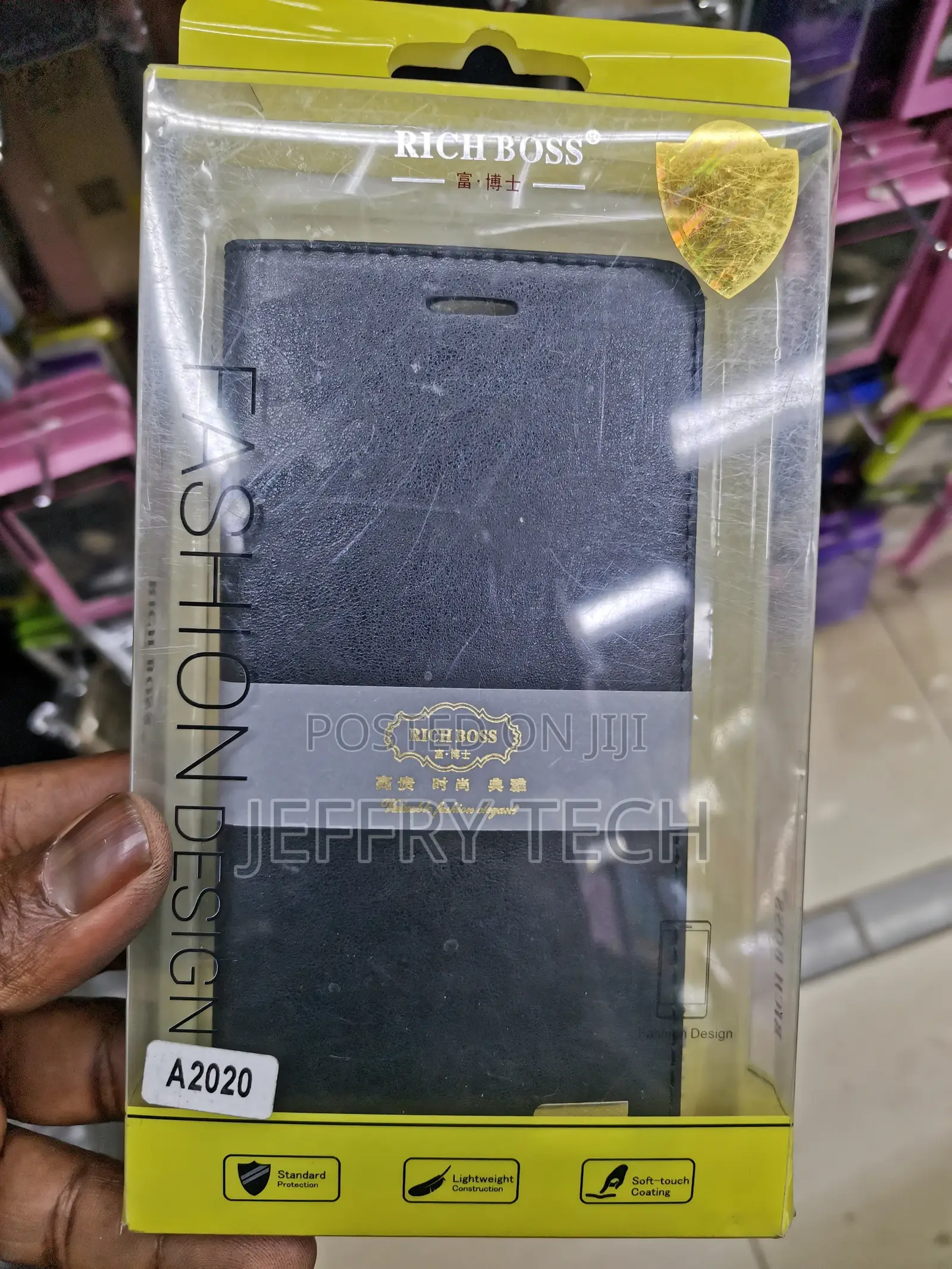 Universal Rich Boss Flip Cover for Samsung a 2020-Black