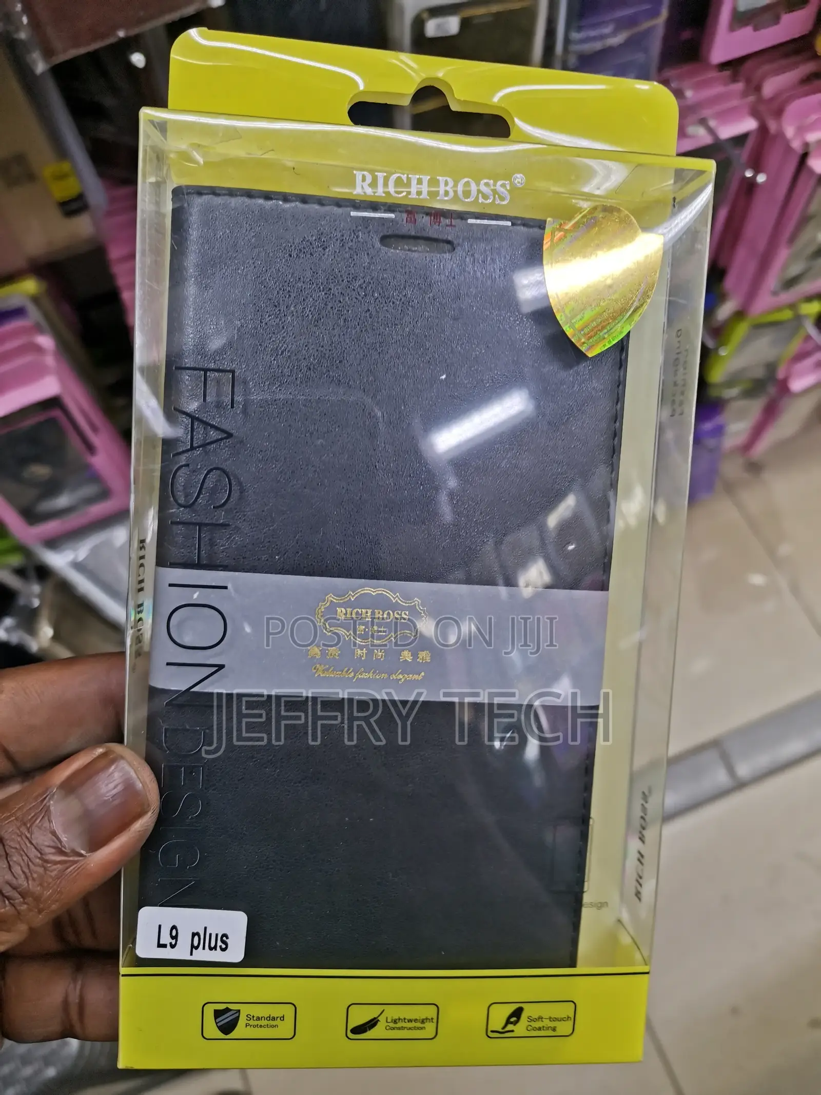 Universal Flip Wallet Case for Tecno L9 Plus-Black