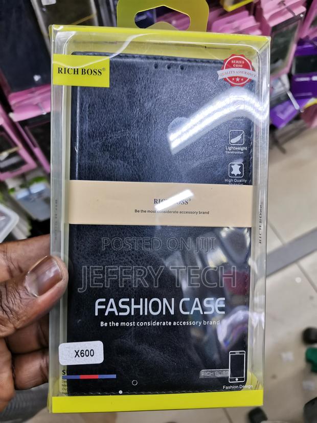 Universal Leather Flip Case for INFINIX X600 -Black - main view