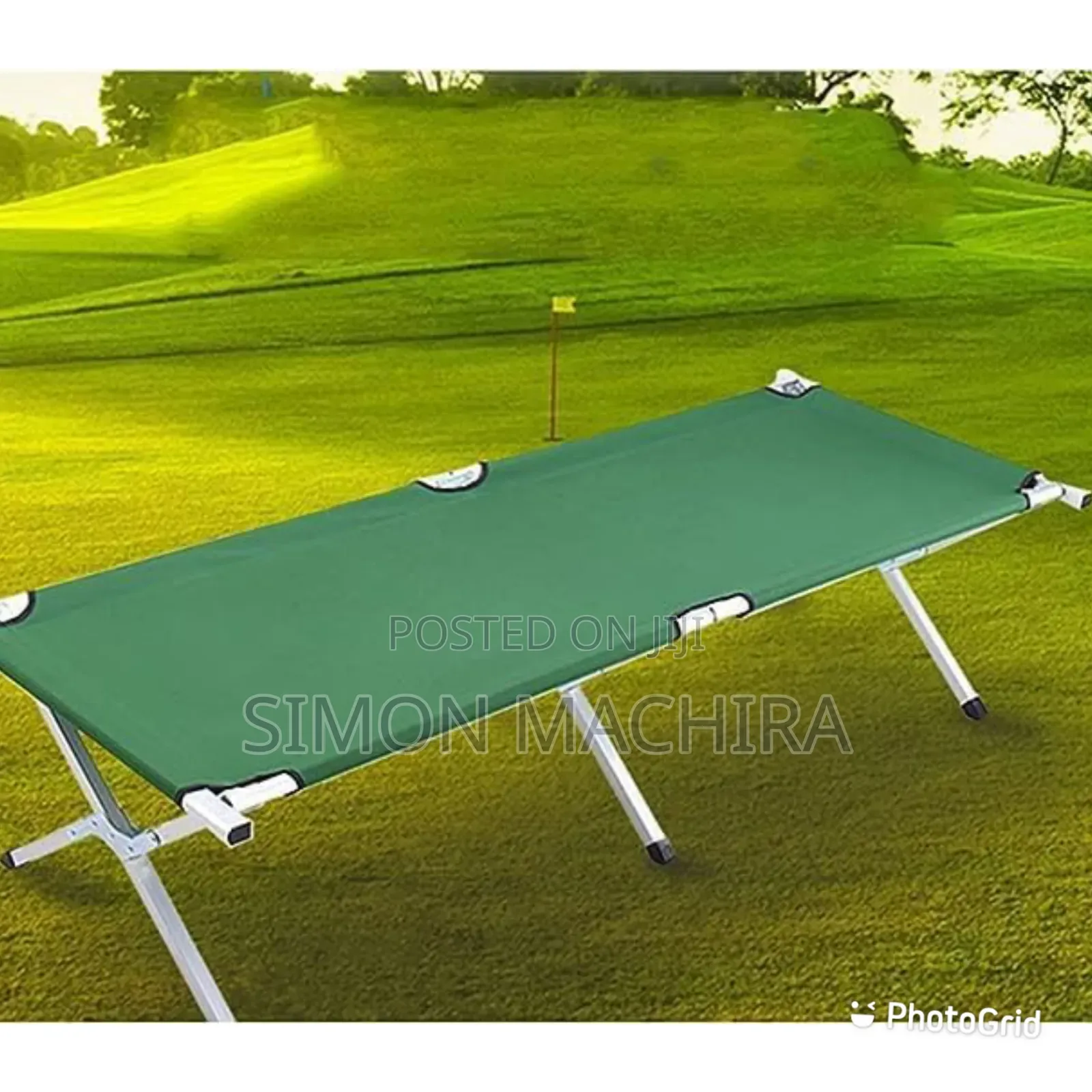 Metallic Camping Bed. Foldable Metallic Camp Bed