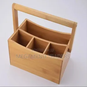 Cutlery Organize Bamboo/Napkins Holder/Portable Countertop