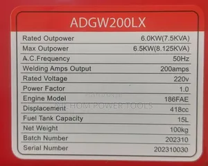 Aico Diesel Welding Generator 6.5kw(8.125kva)