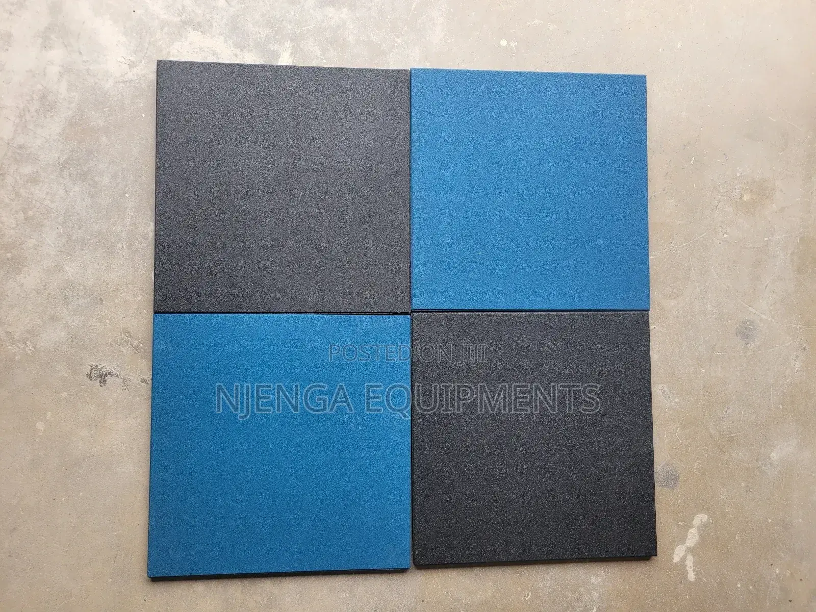 Blach and Blue Gym Tiles 20m