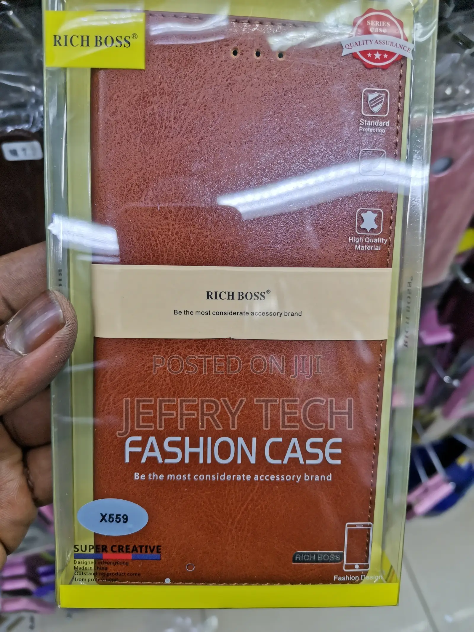 Universal Leather Flip Case for Infinix Hot 5 X559 - Brown