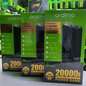 Oraimo Traveler 15 Flash 20000mah 15W Power Bank - Black