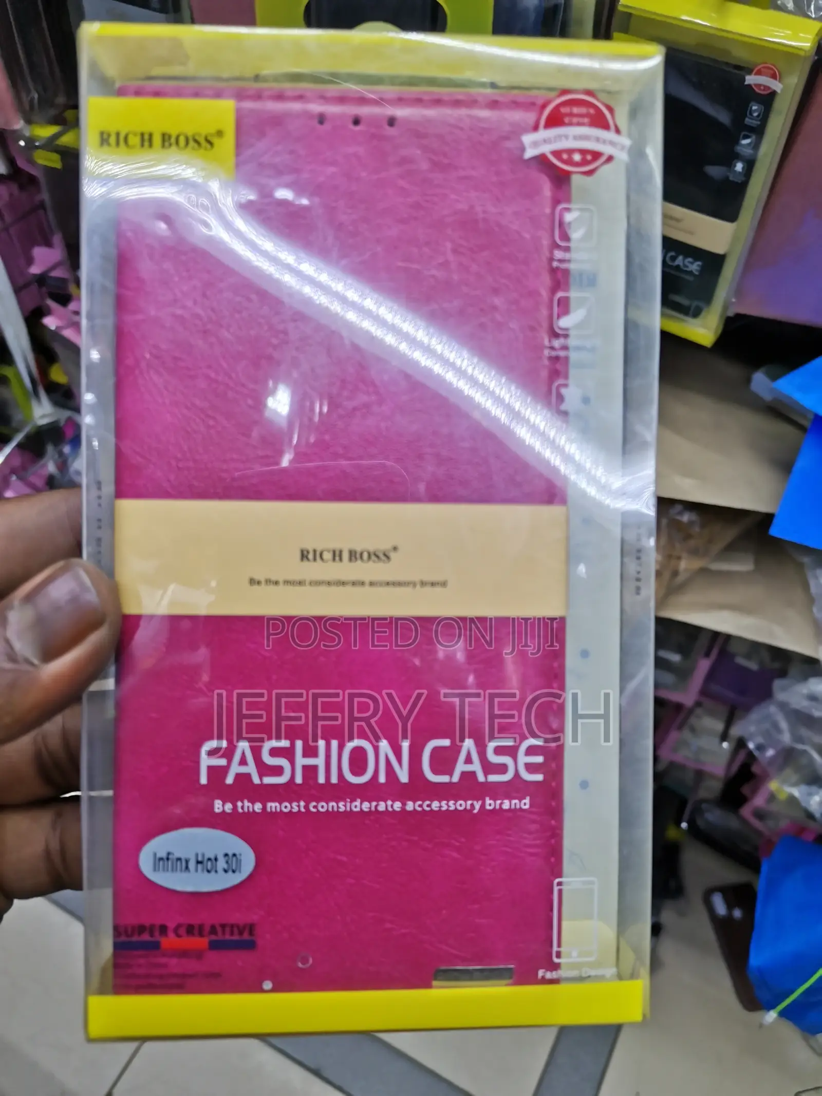 Universal Leather Flip Case for Infinix Hot 30 I -Pink
