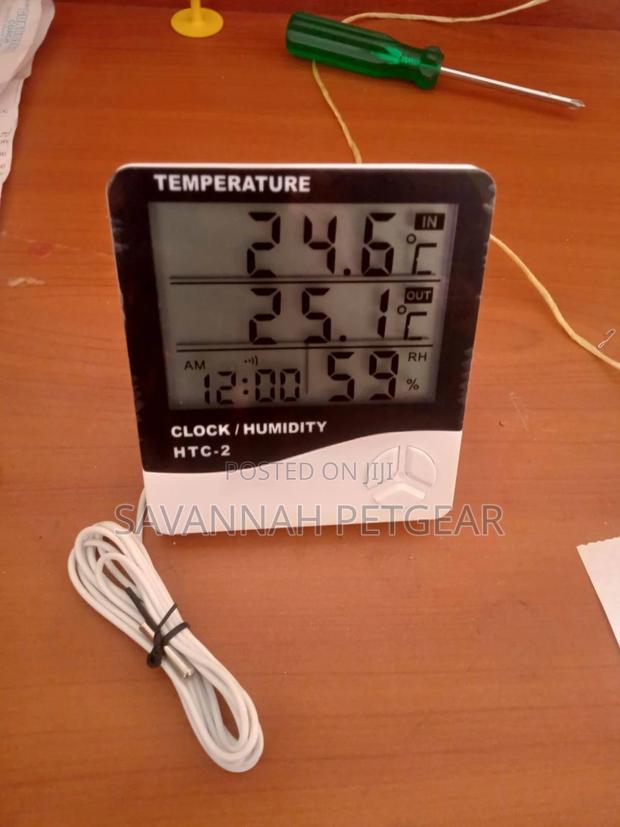 Indoor Outdoor Thermometer Hygrometer Weather Station Clock