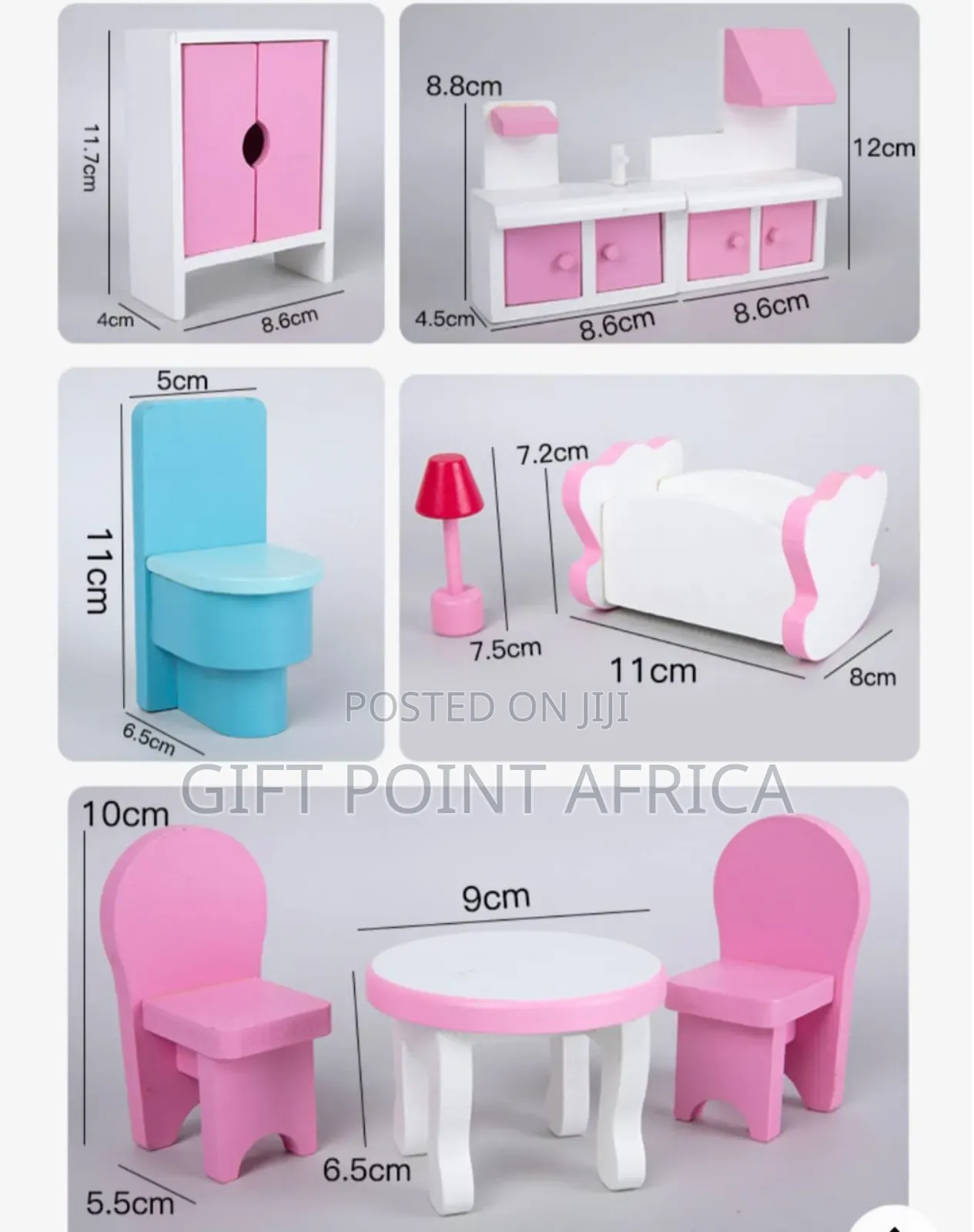 Kids Wooden Play House Set