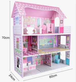 Kids Wooden Play House Set