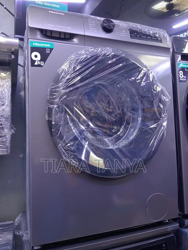 Hisense Washing Machine Front Load 9kg Grey- Wfpv9014emt - main view