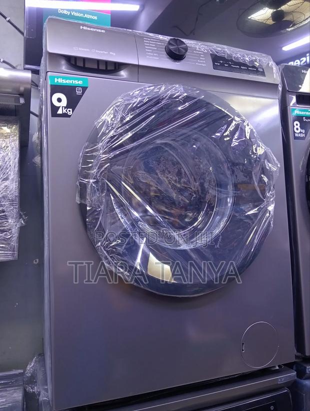 Hisense Washing Machine Front Load 9kg Grey- Wfpv9014emt - thumbnail 2