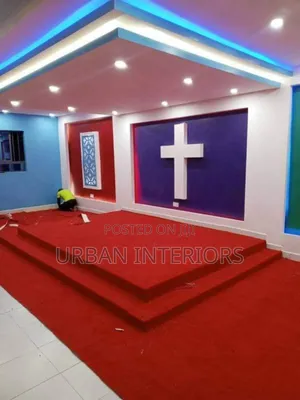 Church Red Carpet With Gypsum