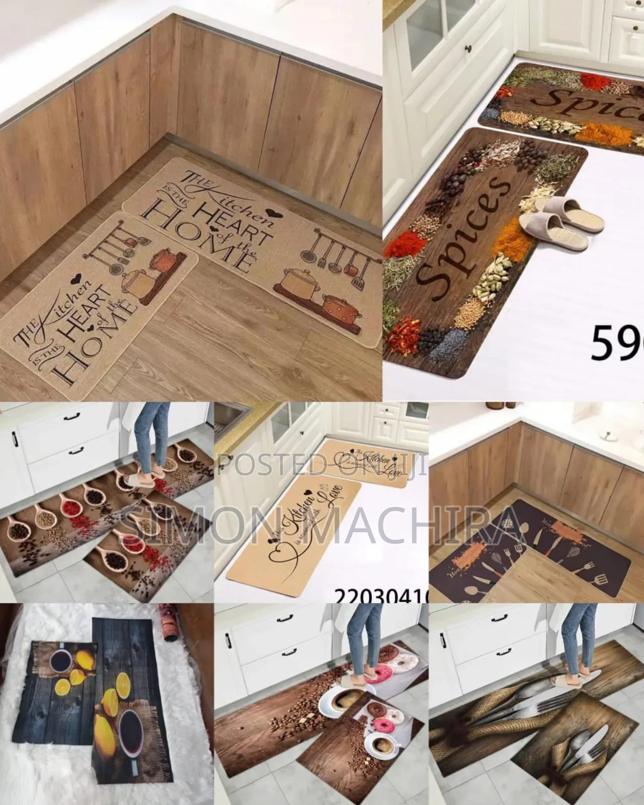 2 in 1 Kitchen Rubber Mats. Large Size