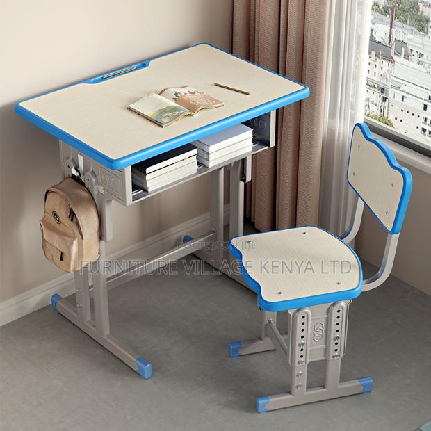 Kid's Table -Adjustable Rectangular Wooden Children's Desk - main view