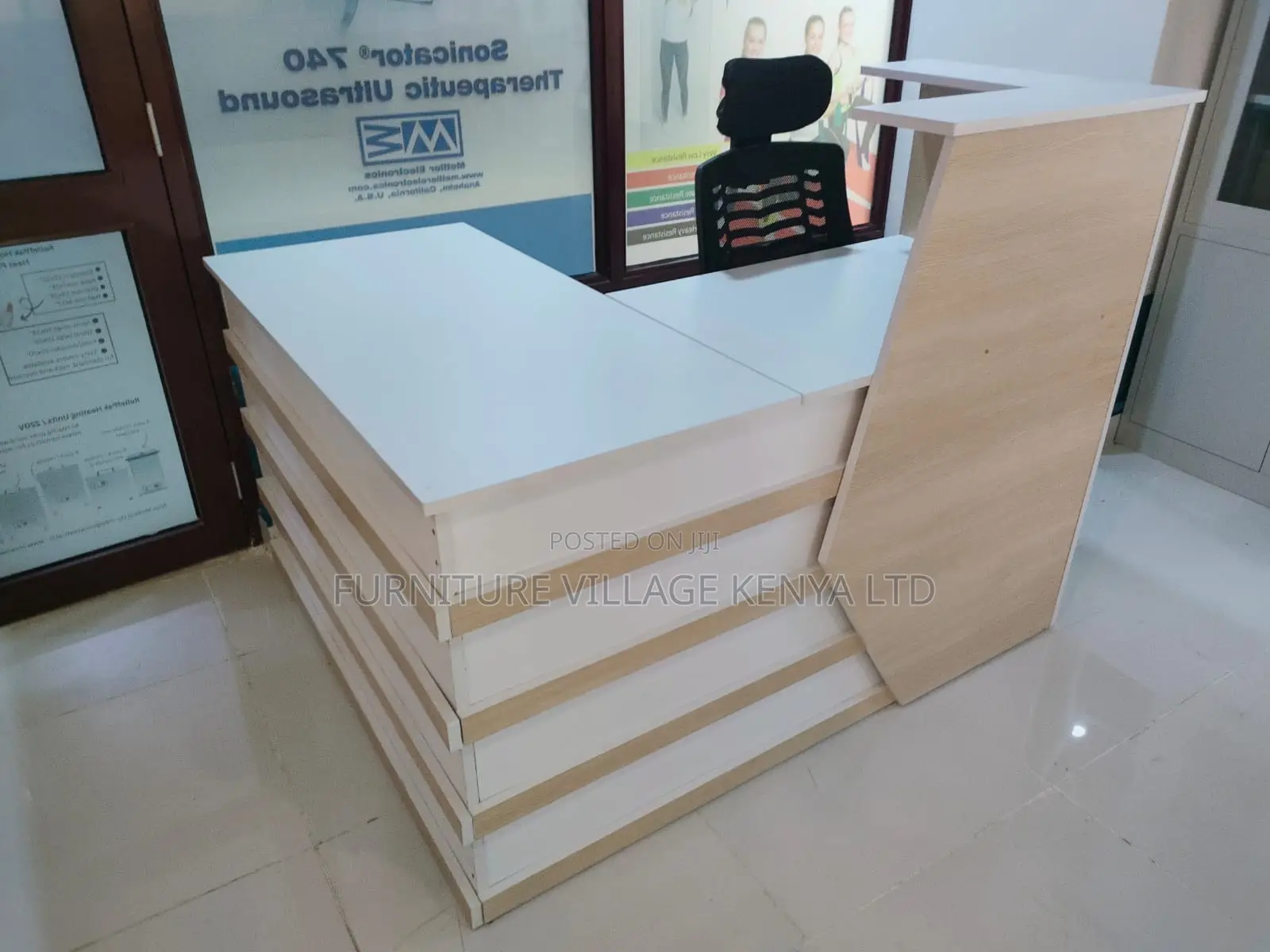 L-Shaped Executive Office Reception Desk