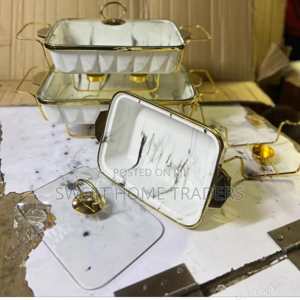 *3 PCS Ceramic Chaffing Dishes Rectangular * - main view