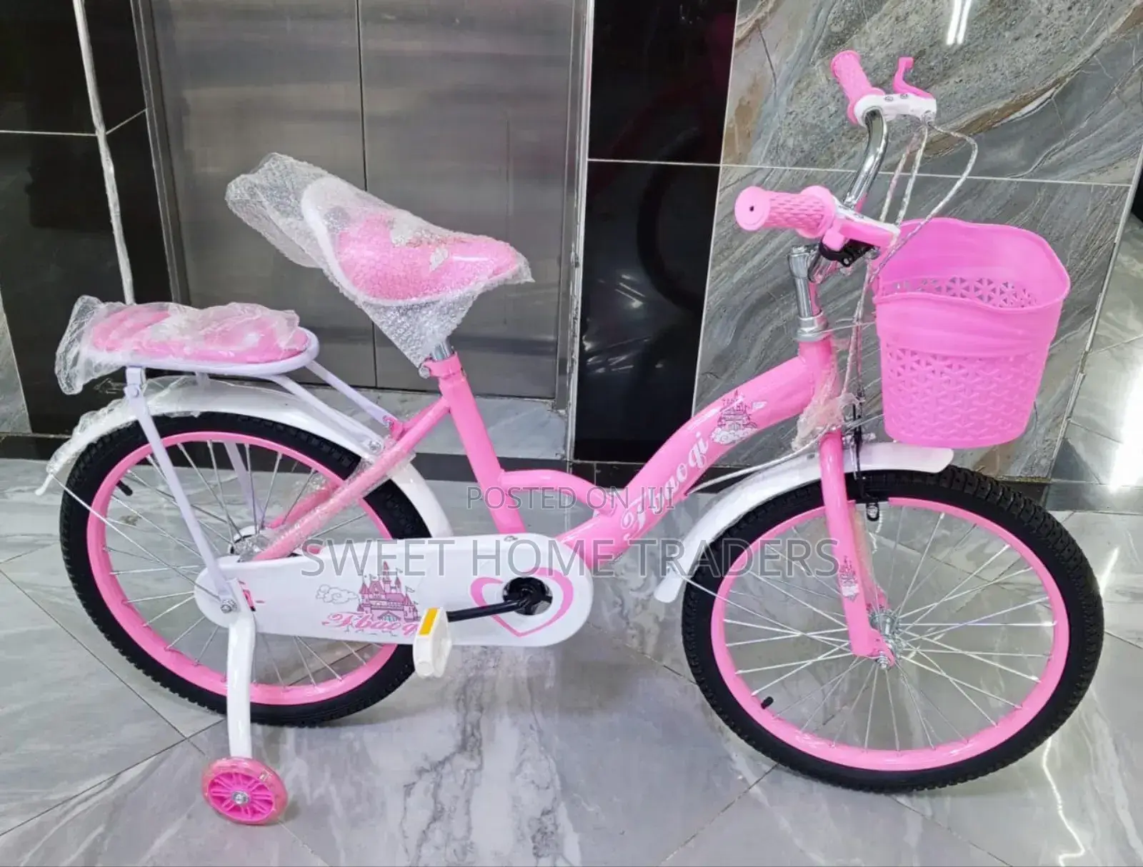 Girl Bike Size 20 Pink White