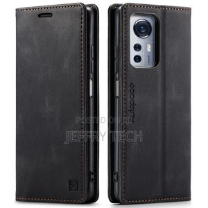 Xiaomi Mi 12 RFID Retro Flip Leather Wallet Case Black - thumbnail 2