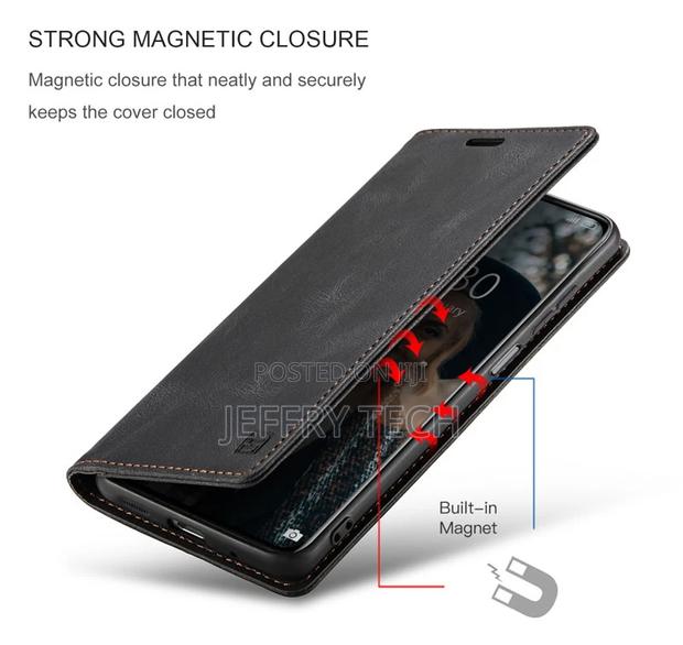 Xiaomi Mi 12 RFID Retro Flip Leather Wallet Case Black - thumbnail 3