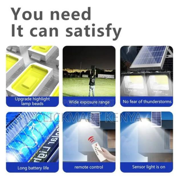 100w Solar Floodlight Outdoor Solar Security Lights - thumbnail 3
