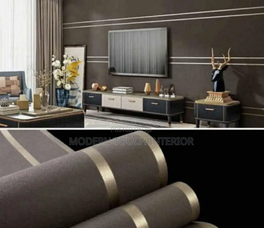 Embossed Brown Wallpaper